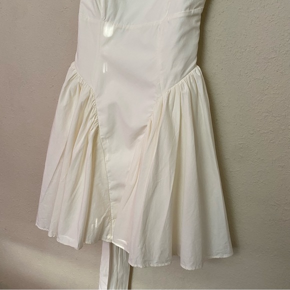 HOUSE OF CB 'Florianne' Ivory Bow Mini Dress size Large in Longer Version - Picture 11 of 15